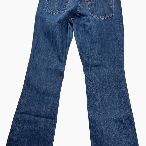 Levi’s 515 Five Pocket Blue Medium Wash Mid Rise Boot Cut Denim Jeans Size 8 - Picture 7 of 16